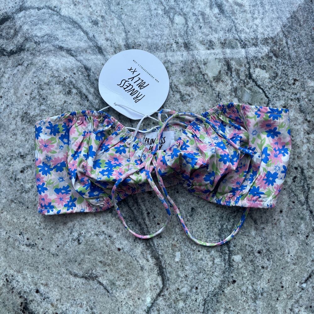 Princess Polly Crop Top size 6 Valentina Multi Floral summer picnic fairy spring